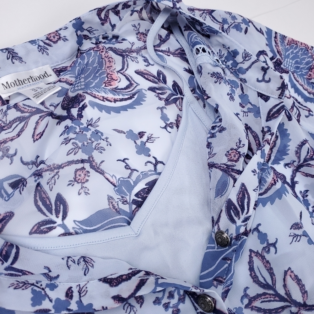 Motherhood Maternity Blue Floral 2pc Camisole M - Picture 8 of 16